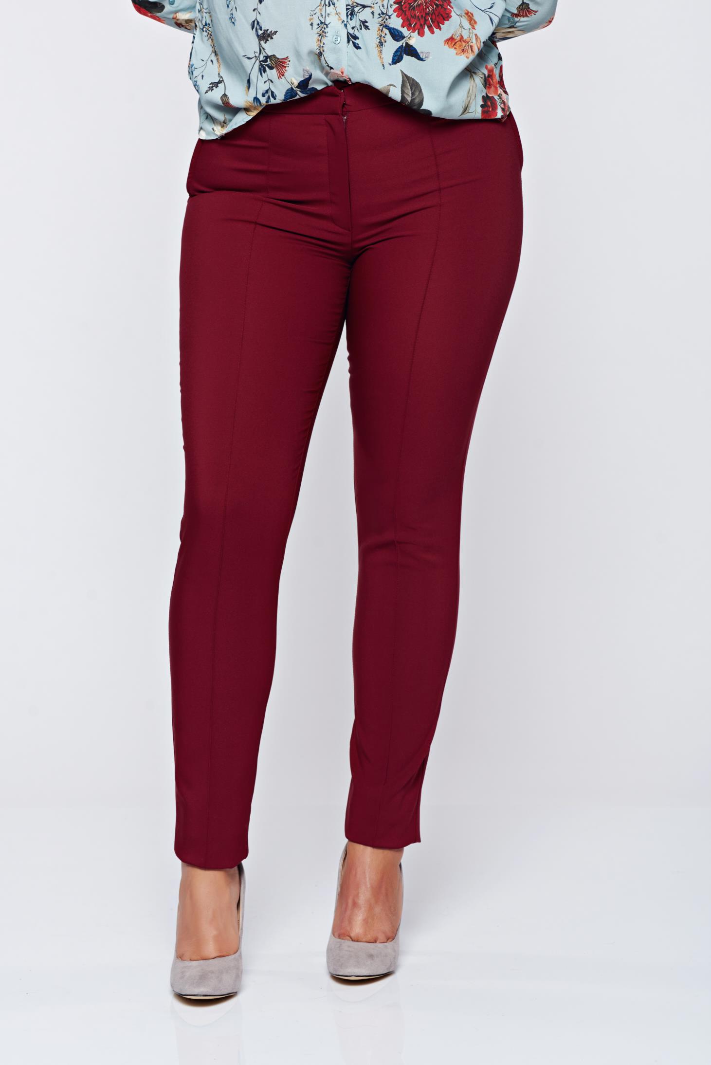 Pantaloni LaDonna visinii office conici cu buzunare